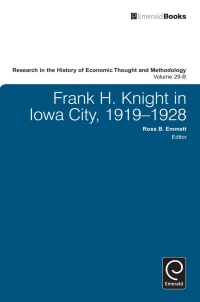 Cover image: Frank H. Knight in Iowa City, 1919 - 1928 9781780520087