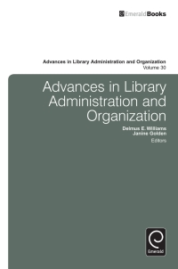 Imagen de portada: Advances in Library Administration and Organization 9781780520148