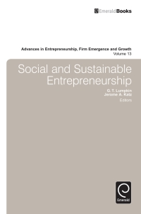 Imagen de portada: Social and Sustainable Entrepreneurship 9781780520728