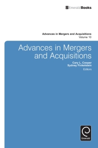 Cover image: Advances in Mergers and Acquisitions 9781780521961