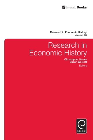 Cover image: Research in Economic History 9781780522463
