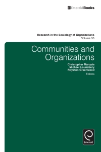 Omslagafbeelding: Communities and Organizations 9781780522845