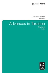 Omslagafbeelding: Advances in Taxation 9781780525921