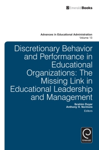 Cover image: Discretionary Behavior and Performance in Educational Organizations 9781780526423