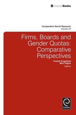 Imagen de portada: Firms, Boards and Gender Quotas 9781780526720