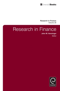 Cover image: Research in Finance 9781780527529