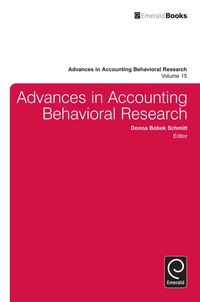 صورة الغلاف: Advances in Accounting Behavioral Research 9781780527581