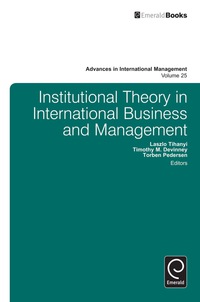 Imagen de portada: Institutional Theory in International Business 9781780529080