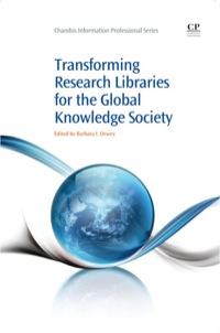 Omslagafbeelding: Transforming Research Libraries for the Global Knowledge Society 9781843345947