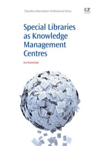 Imagen de portada: Special Libraries as Knowledge Management Centres 9781843346135