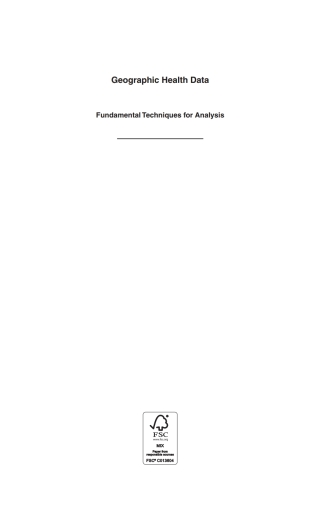 Cover image: Geographic Health Data 9781780640891