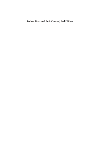 表紙画像: Rodent Pests and Their Control 2nd edition 9781845938178