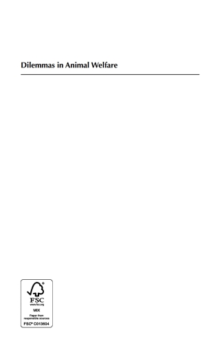 Cover image: Dilemmas in Animal Welfare 9781786390639