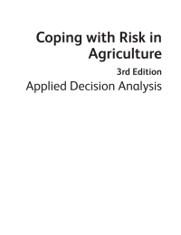 صورة الغلاف: Coping with Risk in Agriculture 3rd edition 9781780642406