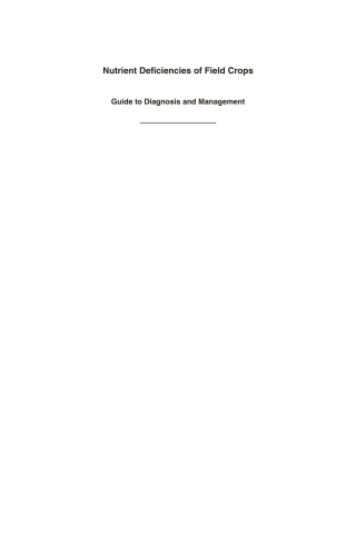 Cover image: Nutrient Deficiencies of Field Crops 9781780642789