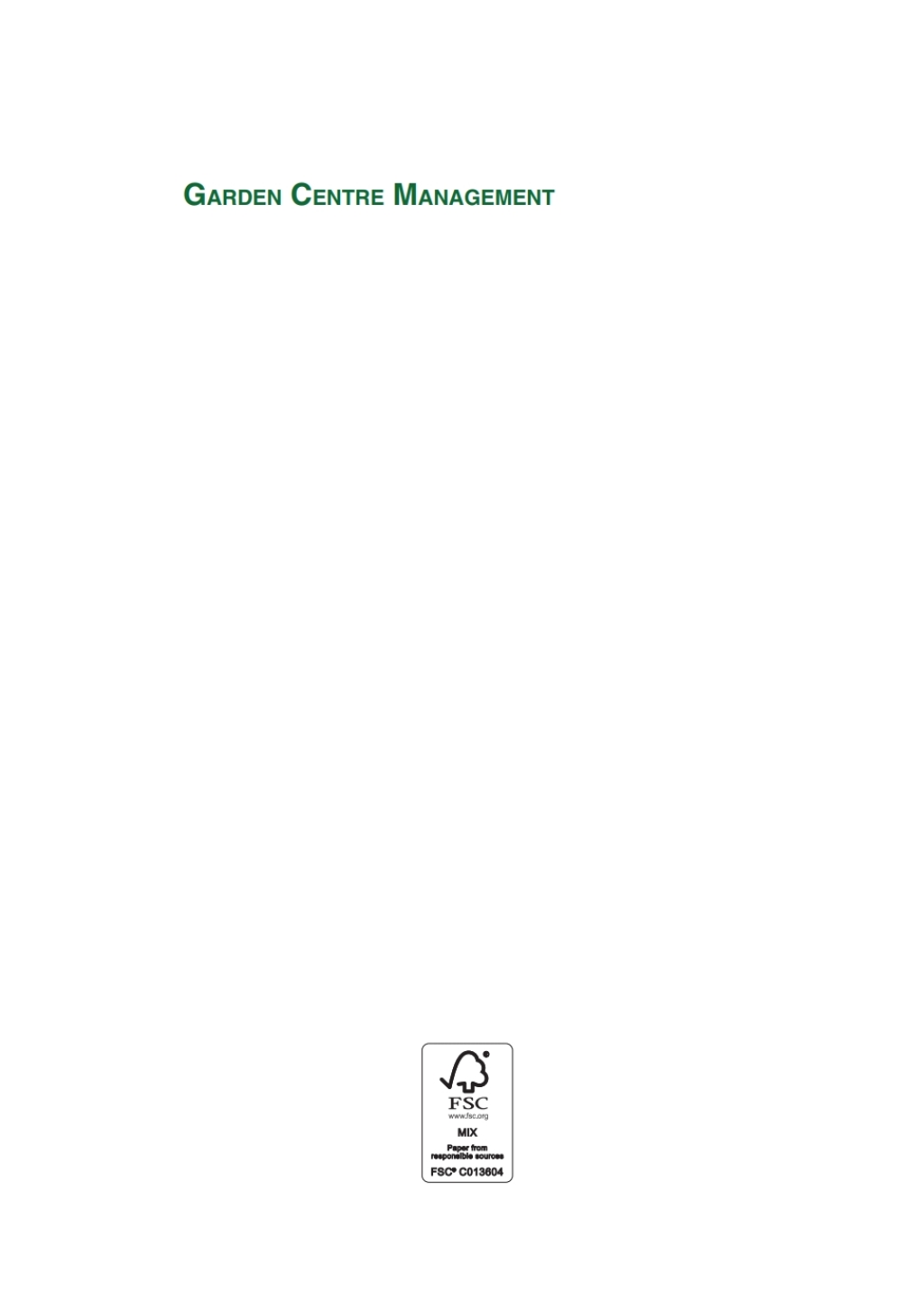 Garden Centre Management