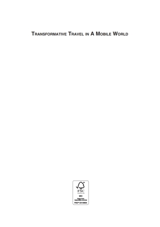 Imagen de portada: Transformative Travel in a Mobile World 9781780643991