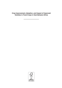 Imagen de portada: Crop Improvement, Adoption and Impact of Improved Varieties in Food Crops in Sub-Saharan Africa 1st edition 9781780644011