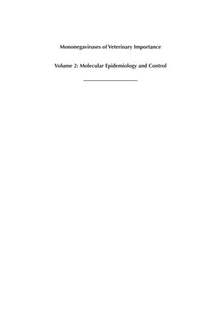 Cover image: Mononegaviruses of Veterinary Importance, Volume 2 1st edition 9781780644172