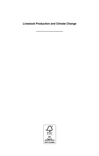 Imagen de portada: Livestock Production and Climate Change 1st edition 9781780644325
