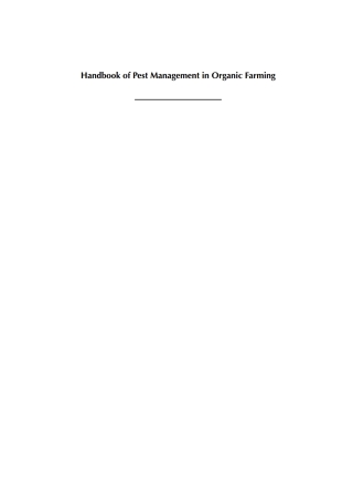 Cover image: Handbook of Pest Management in Organic Farming 1st edition 9781780644998
