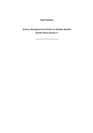 Titelbild: Soil Carbon 1st edition 9781786395504
