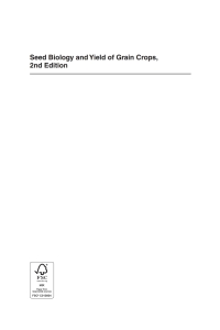 Cover image: Seed Biology and Yield of Grain Crops 2nd edition 9781780647708