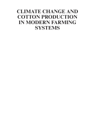 Titelbild: Climate Change and Cotton Production in Modern Farming Systems 9781780648903