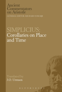 صورة الغلاف: Simplicius: Corollaries on Place and Time 1st edition 9781780934273