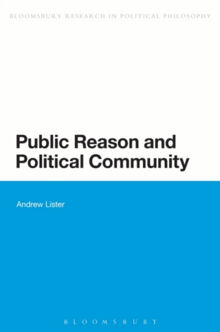 Cover image: Public Reason and Political Community 1st edition 9781350005389