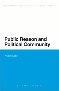 Omslagafbeelding: Public Reason and Political Community 1st edition 9781350005389