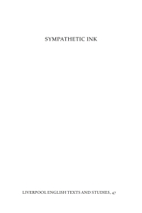 Imagen de portada: Sympathetic Ink 9781846310324