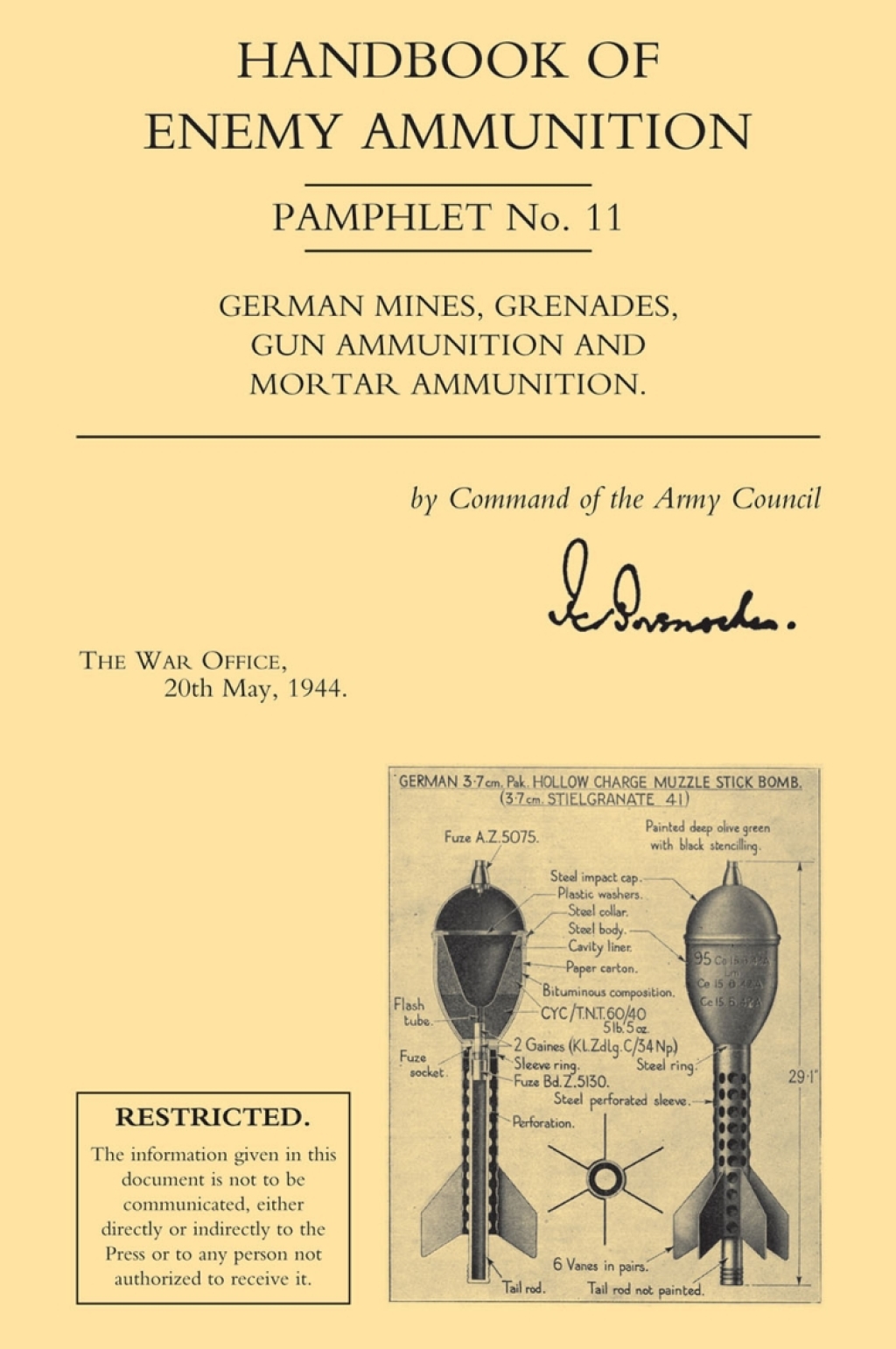ISBN 9781843426332 product image for Handbook of Enemy Ammunition: German Mines  Grenades  Gun Ammunition and Mortar  | upcitemdb.com