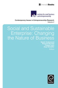 Cover image: Social and Sustainable Enterprise 9781781902547