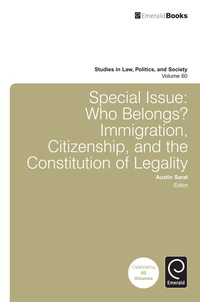 Imagen de portada: Special Issue: Who Belongs? 9781781904312