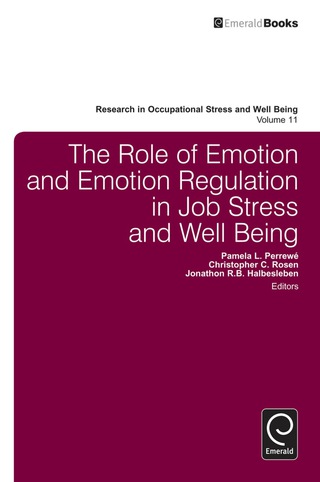 Imagen de portada: The Role of Emotion and Emotion Regulation in Job Stress and Well Being 9781781905852