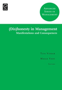 Imagen de portada: (Dis)honesty in Management 9781781906019