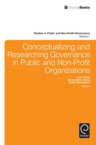 Cover image: Conceptualizing and Researching Governance in Public and Non-Profit Organizations 9781781906576