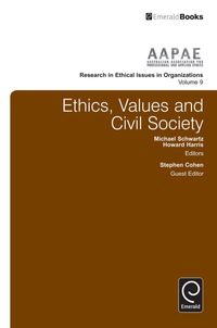 Imagen de portada: Ethics, Values and Civil Society 9781781907665