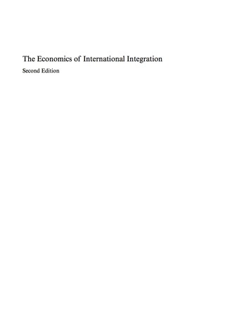 Imagen de portada: The Economics of International Integration 2nd edition 9781781954522