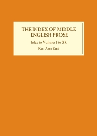 Imagen de portada: Index of Middle English Prose: Index to Volumes I to XX 1st edition 9781843843832