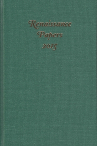 Omslagafbeelding: Renaissance Papers 2015 1st edition 9781571139641