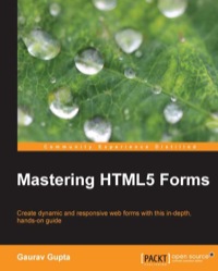 Titelbild: Mastering HTML5 Forms 1st edition 9781782164661