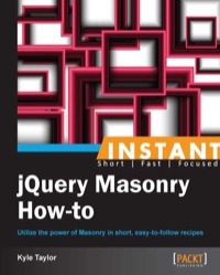 Imagen de portada: Instant jQuery Masonry How-to 1st edition 9781782165026