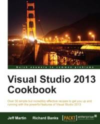 Imagen de portada: Visual Studio 2013 Cookbook 1st edition 9781782171966
