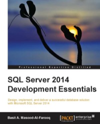 Titelbild: SQL Server 2014 Development Essentials 1st edition 9781782172550