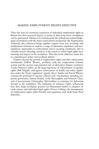 Cover image: Making Employment Rights Effective 1st edition 9781849462563