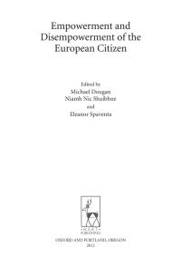 Cover image: Empowerment and Disempowerment of the European Citizen 1st edition 9781849462358