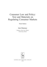 Omslagafbeelding: Consumer Law and Policy 3rd edition 9781849462624