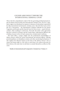 Imagen de portada: Counsel Misconduct before the International Criminal Court 1st edition 9781849463171